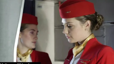 Quicky on the plane with the air hostess